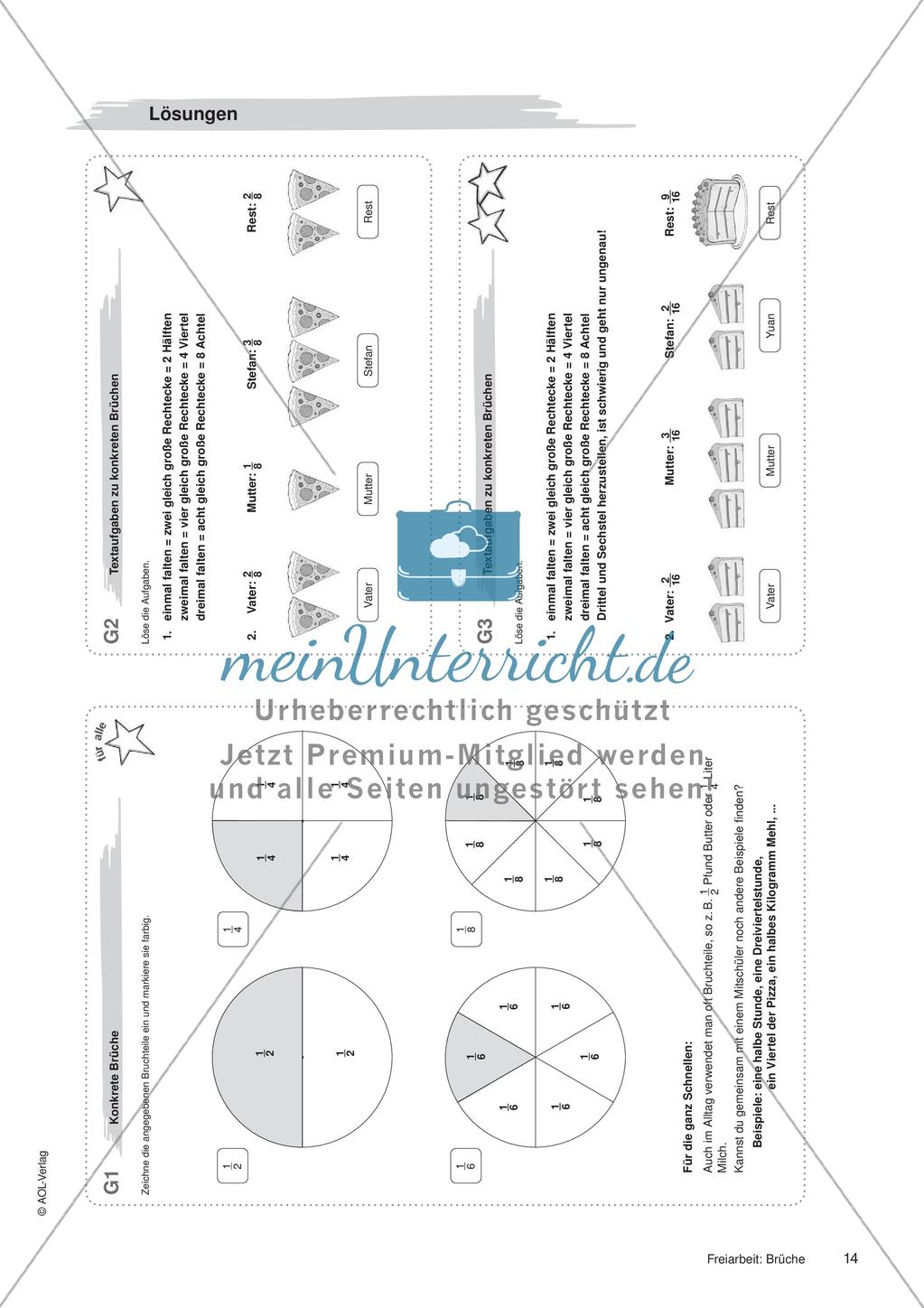 Brüche: Materialien in zwei Differenzierungsstufen Preview 16