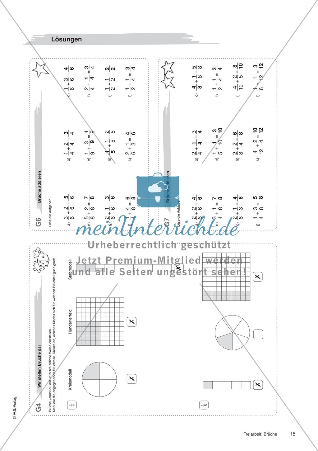 Brüche: Materialien in zwei Differenzierungsstufen Preview 17