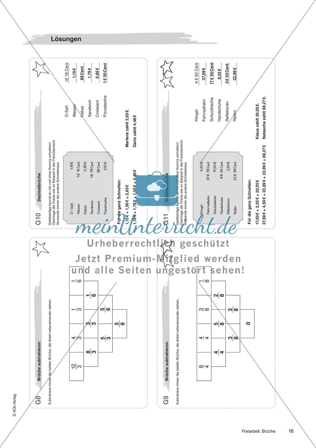 Brüche: Materialien in zwei Differenzierungsstufen Preview 18