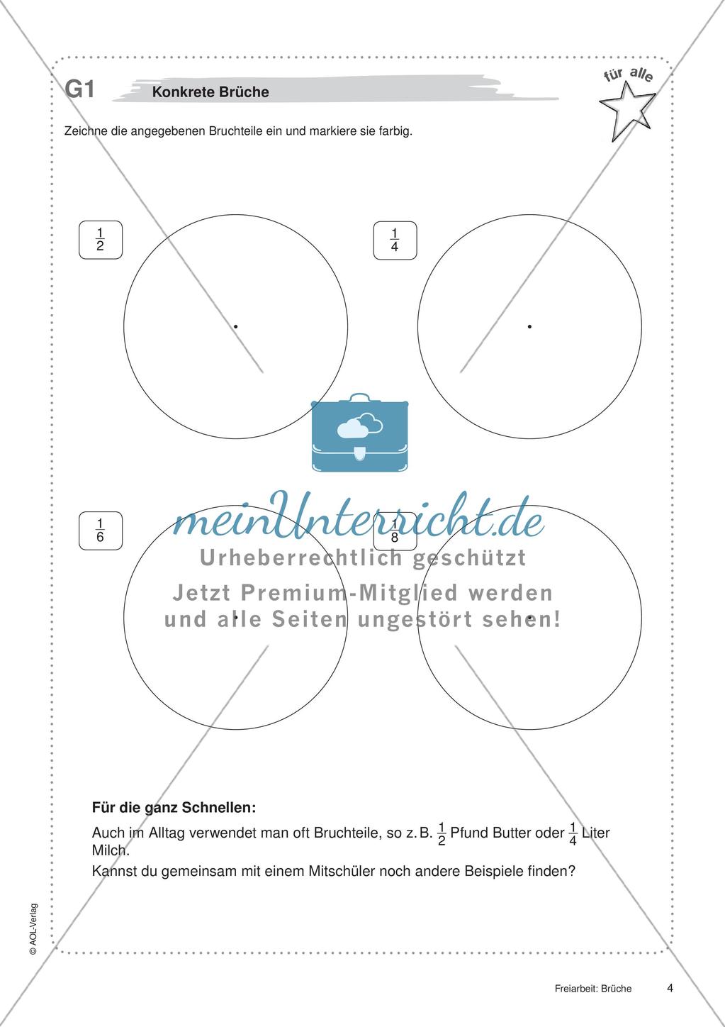 Brüche: Materialien in zwei Differenzierungsstufen Preview 6