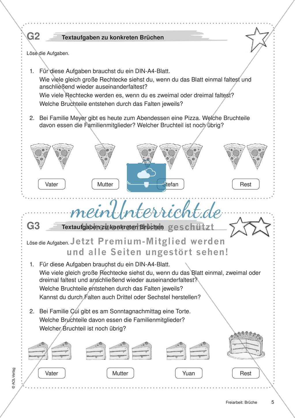 Brüche: Materialien in zwei Differenzierungsstufen Preview 7