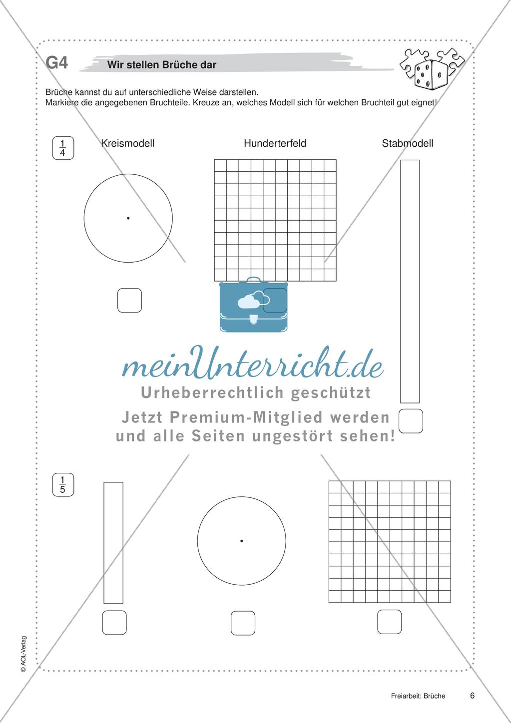 Brüche: Materialien in zwei Differenzierungsstufen Preview 8