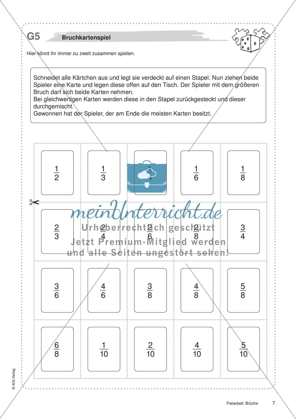 Brüche: Materialien in zwei Differenzierungsstufen Preview 9