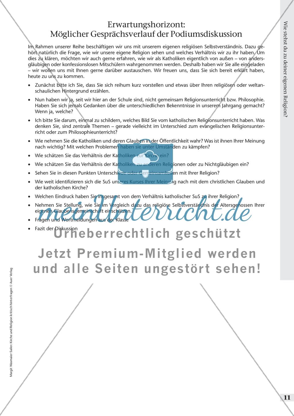 Kirche und Religion kritisch hinterfragen - Positionierung zur eigenen Religion Preview 13