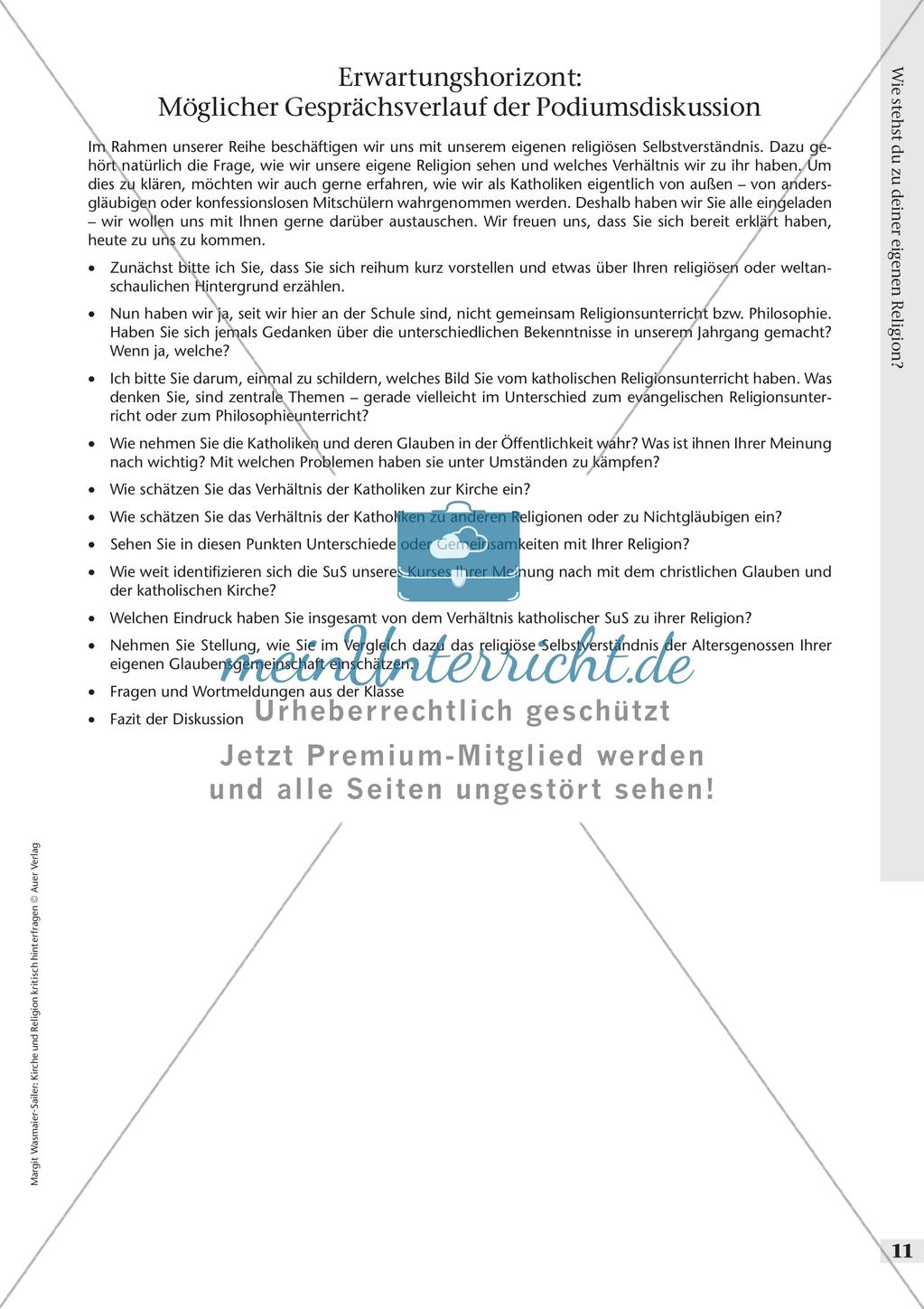 Kirche und Religion kritisch hinterfragen - Positionierung zur eigenen Religion Preview 13