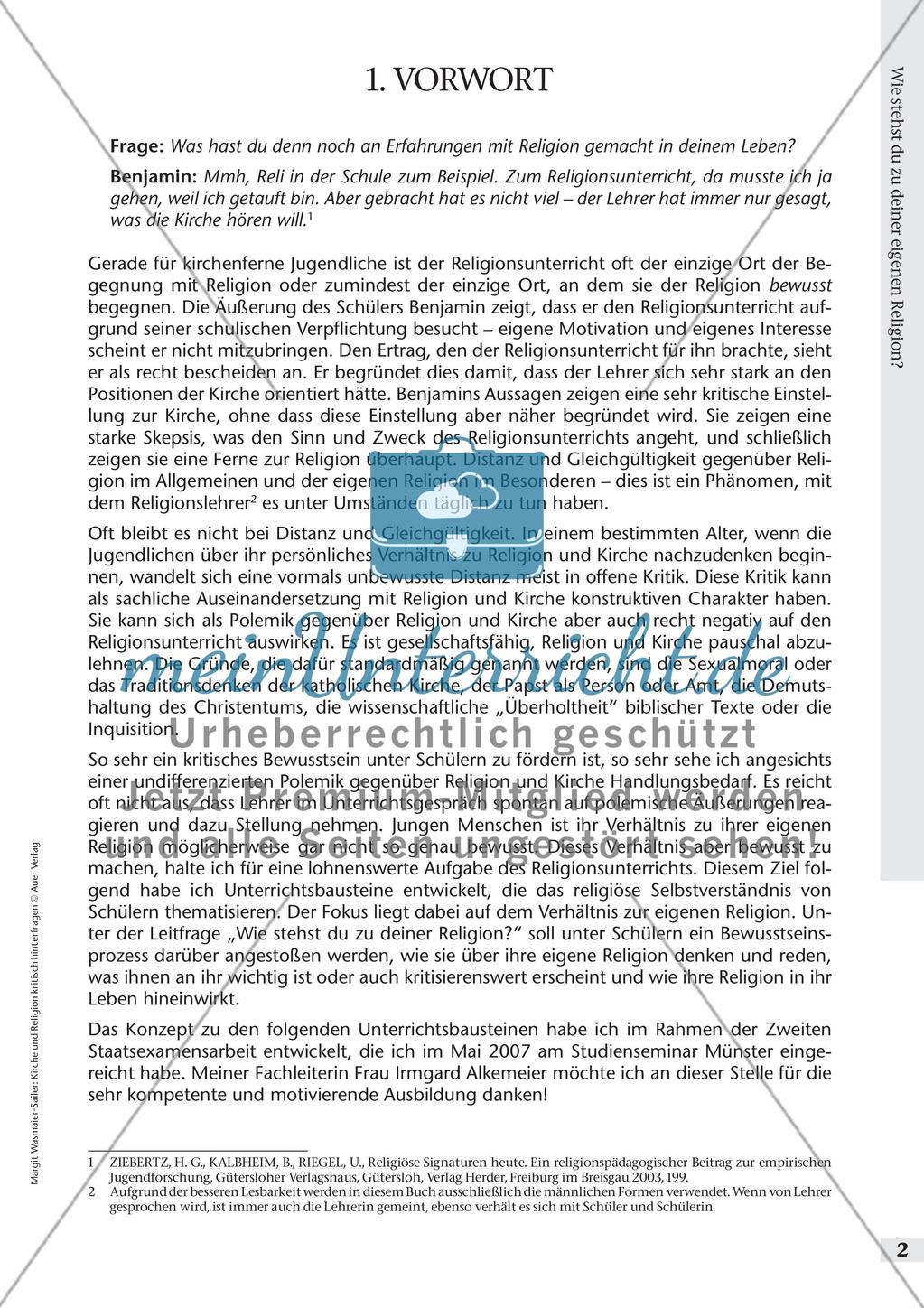 Kirche und Religion kritisch hinterfragen - Positionierung zur eigenen Religion Preview 4