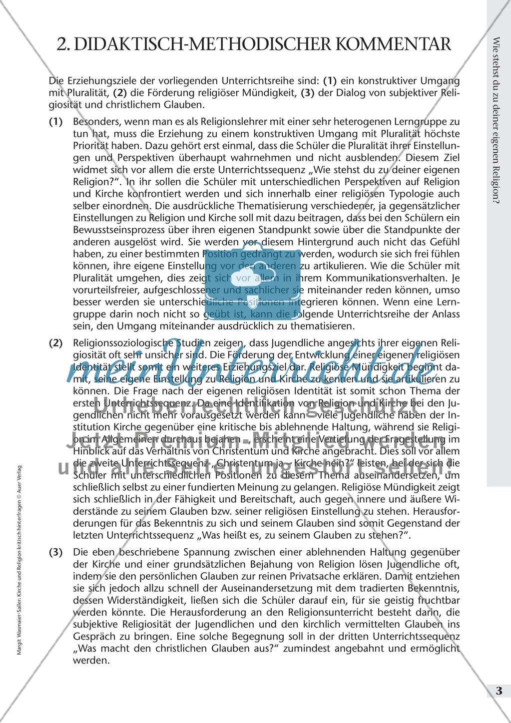 Kirche und Religion kritisch hinterfragen - Positionierung zur eigenen Religion Preview 5