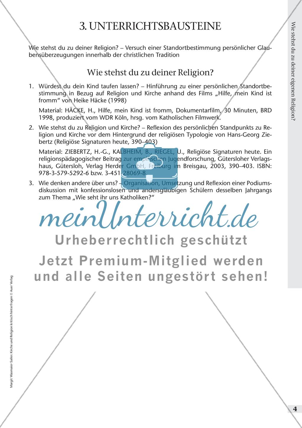 Kirche und Religion kritisch hinterfragen - Positionierung zur eigenen Religion Preview 6