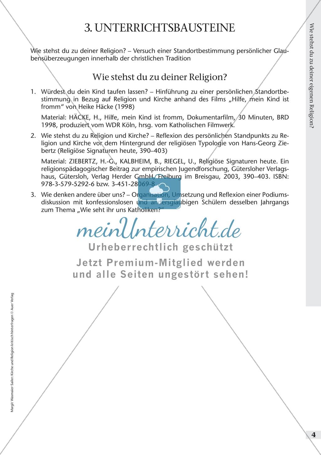 Kirche und Religion kritisch hinterfragen - Positionierung zur eigenen Religion Preview 6