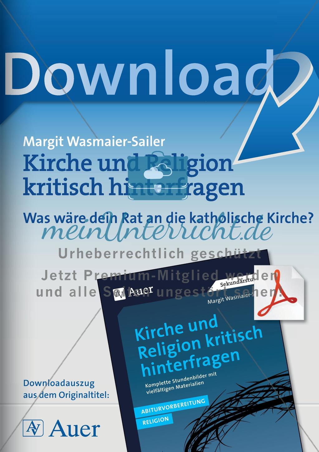 Kirche und Religion kritisch hinterfragen - Rat an die katholische Kirche Preview 1