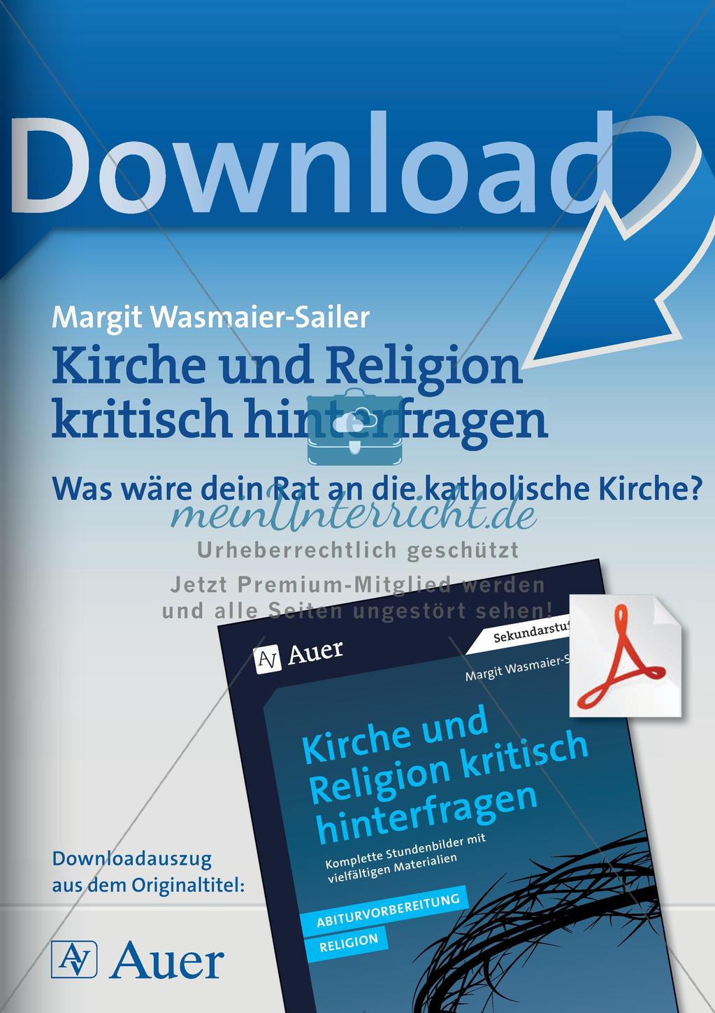 Kirche und Religion kritisch hinterfragen - Rat an die katholische Kirche Preview 1