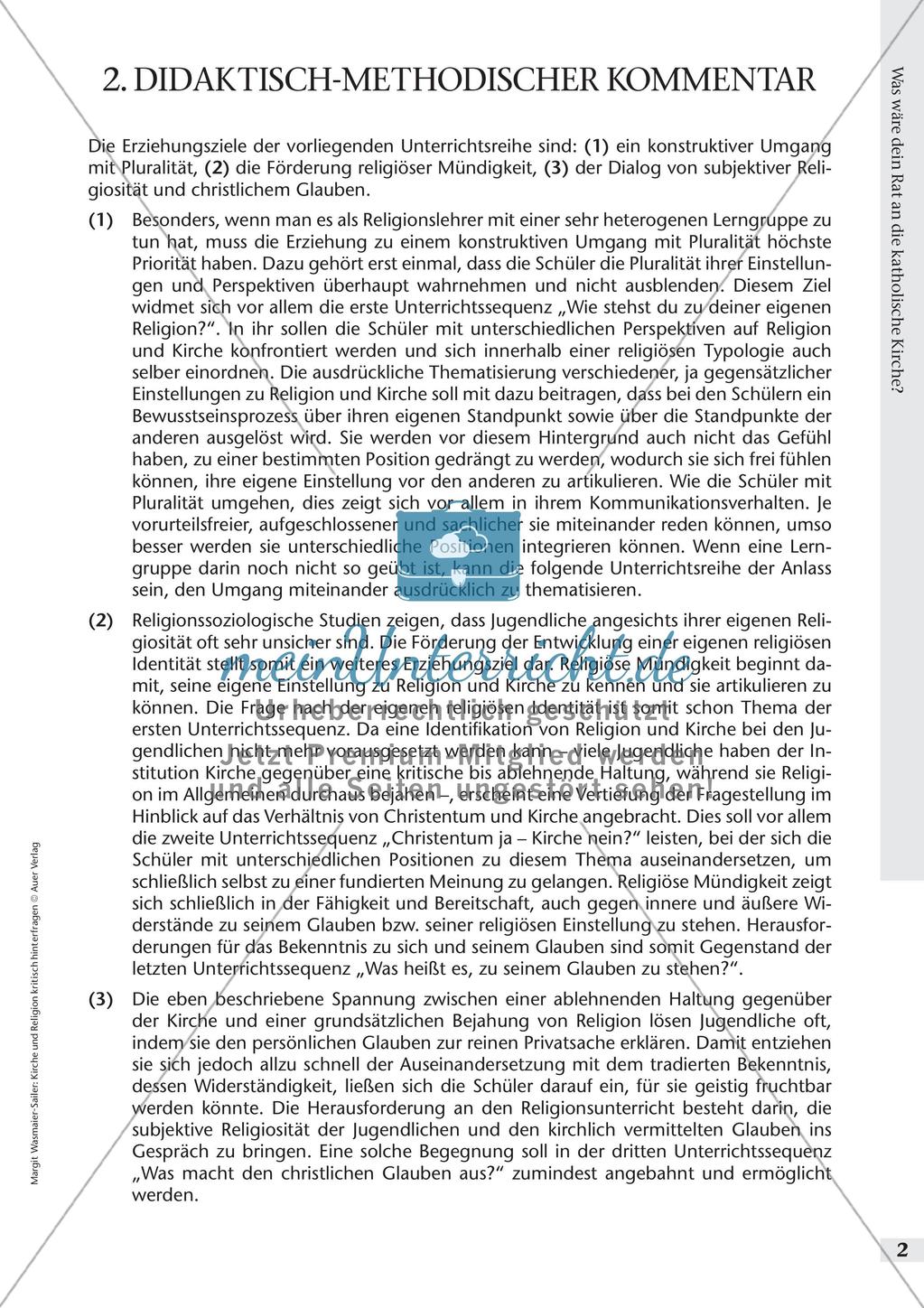 Kirche und Religion kritisch hinterfragen - Rat an die katholische Kirche Preview 4