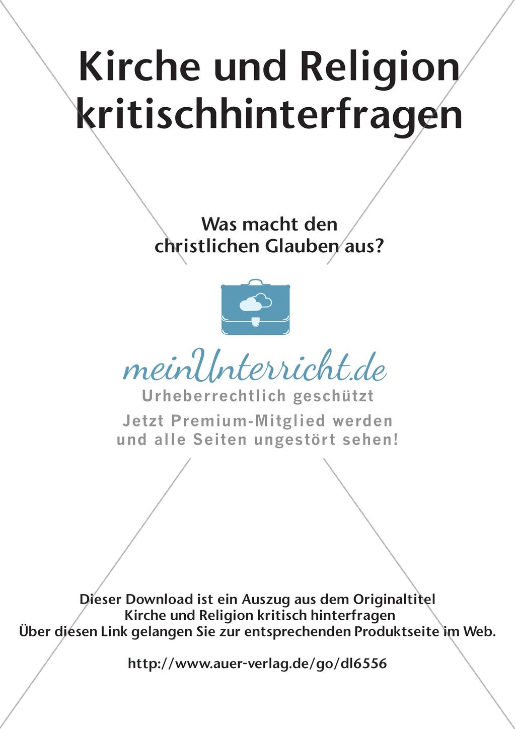 Kirche und Religion kritisch hinterfragen - Merkmale des christlichen Glaubens Preview 2