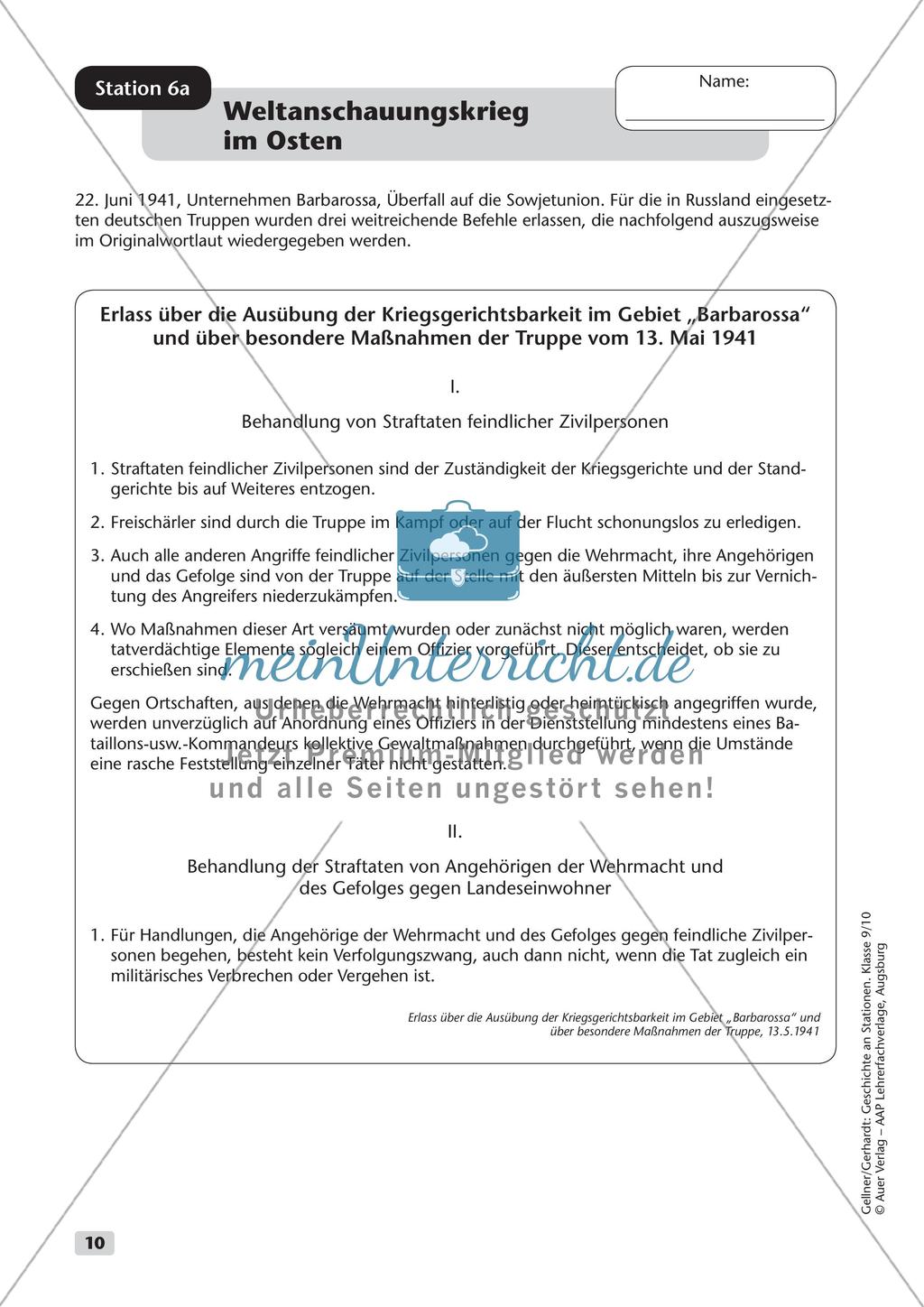 Stationenarbeit: Nationalsozialismus Preview 11