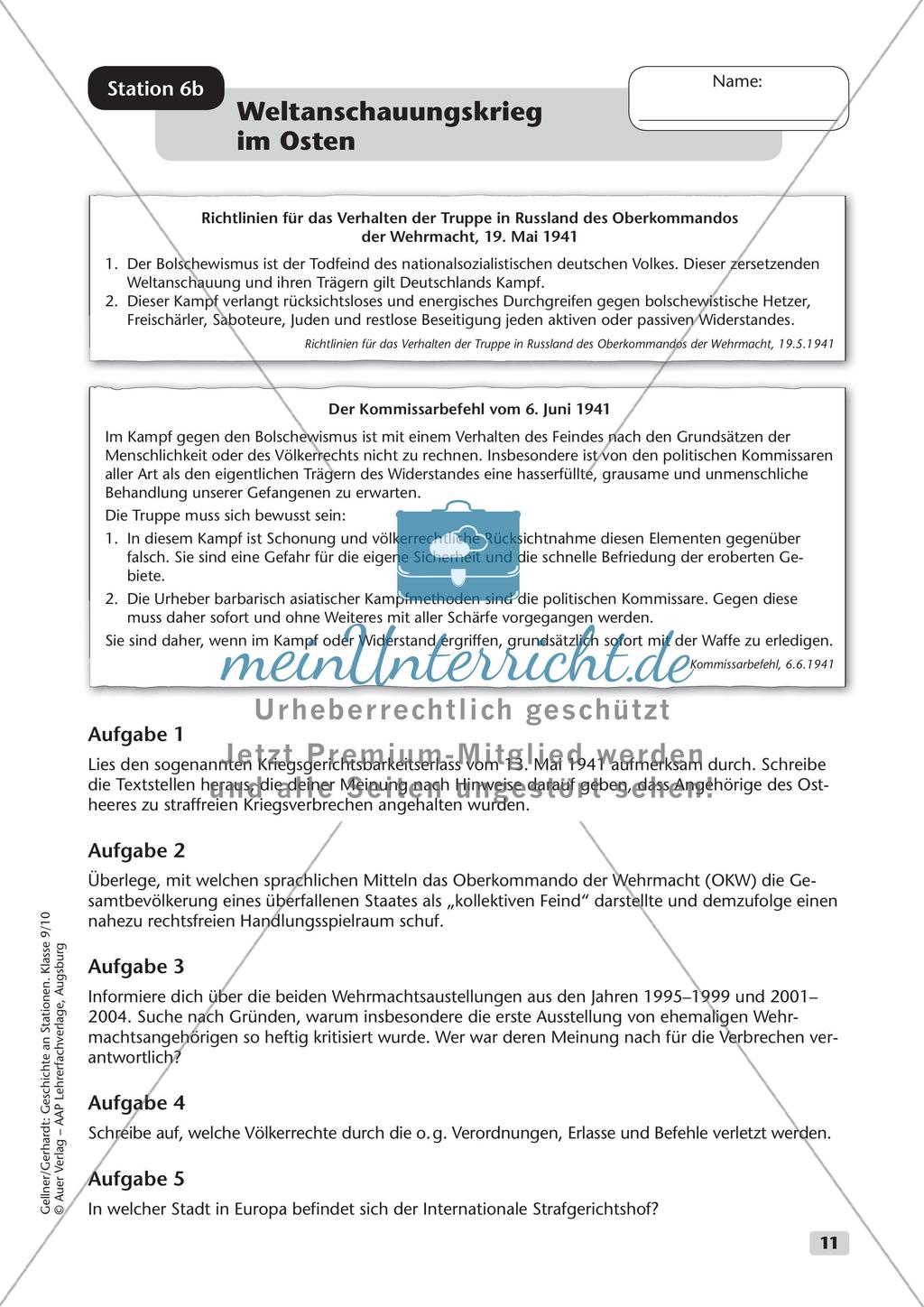 Stationenarbeit: Nationalsozialismus Preview 12