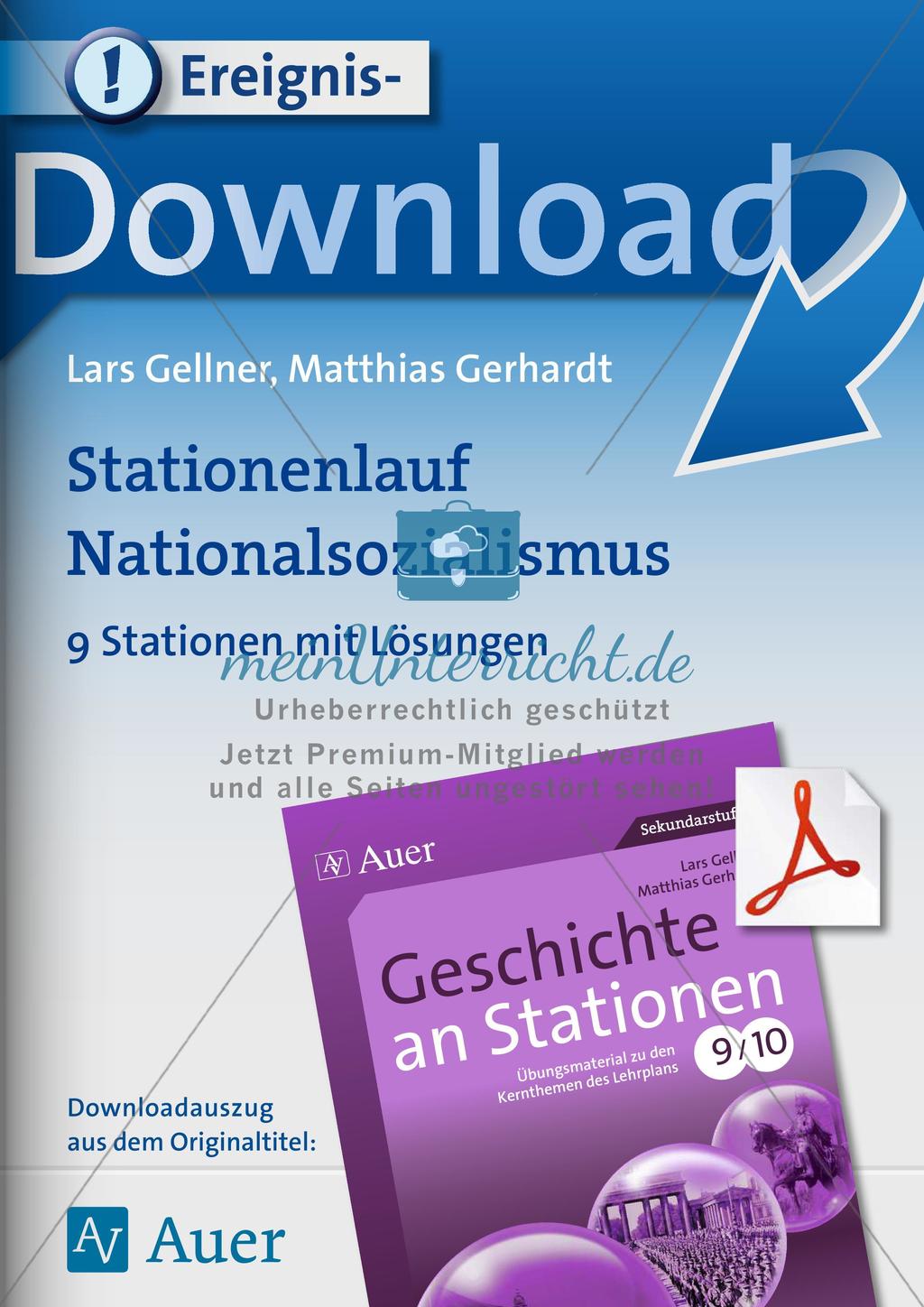 Stationenarbeit: Nationalsozialismus Preview 1
