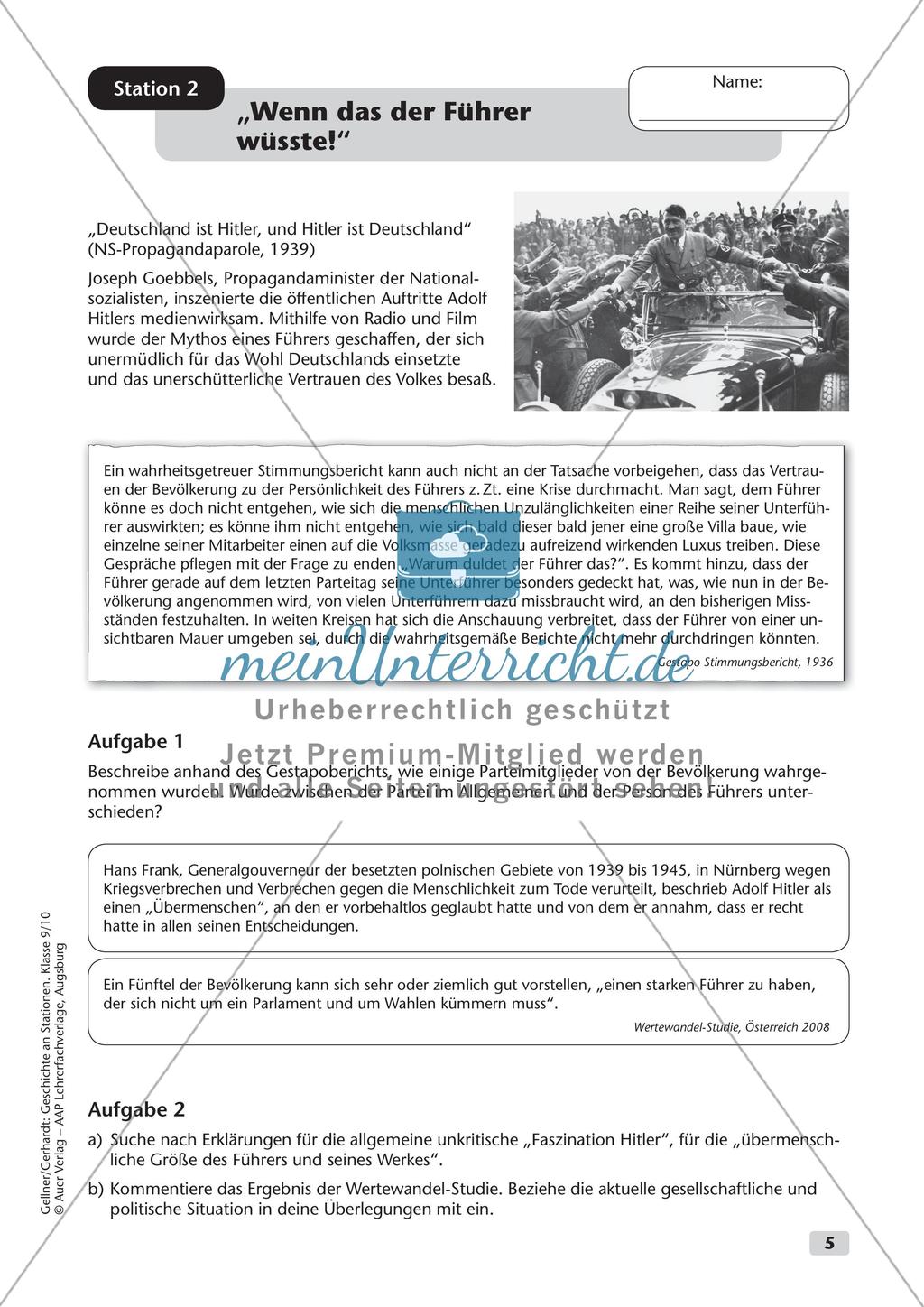 Stationenarbeit: Nationalsozialismus Preview 6