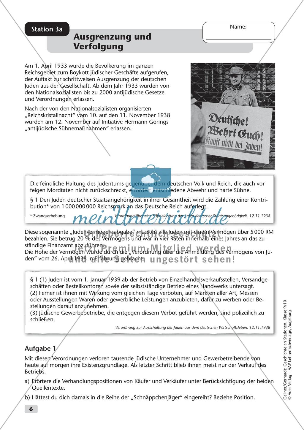 Stationenarbeit: Nationalsozialismus Preview 7