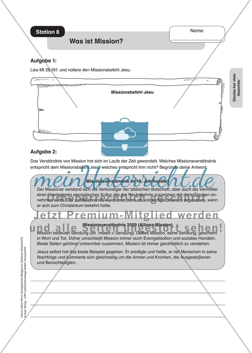 Evangelische Religion an Stationen: Glaube hat viele Gesichter Preview 10