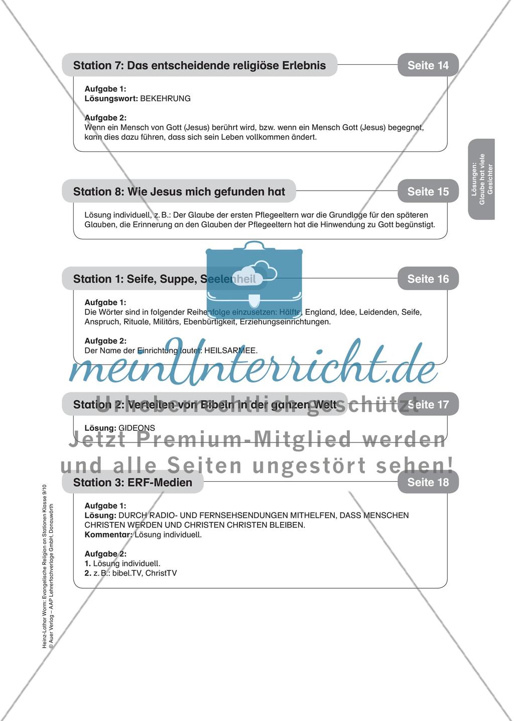 Evangelische Religion an Stationen: Glaube hat viele Gesichter Preview 11