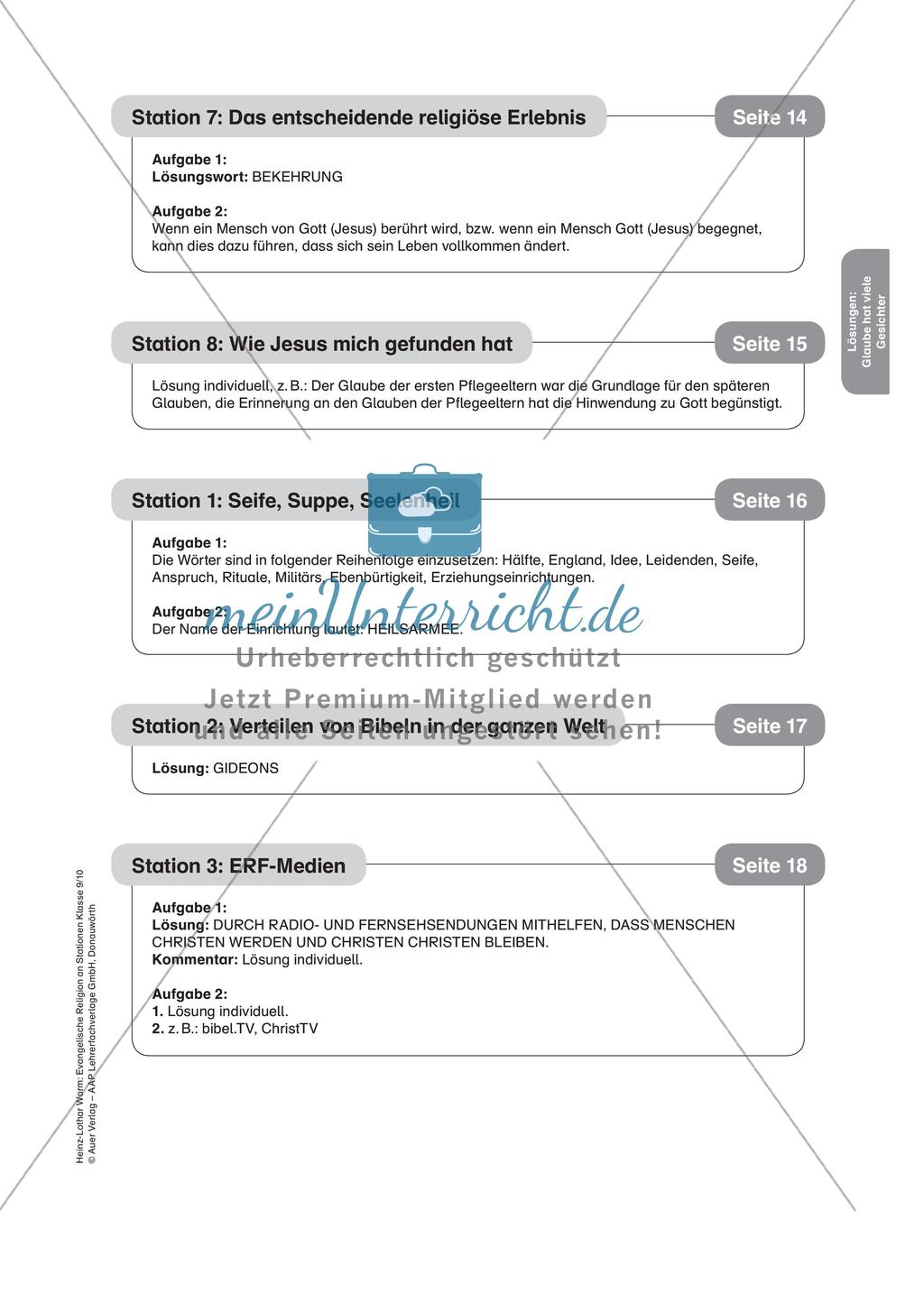 Evangelische Religion an Stationen: Glaube hat viele Gesichter Preview 11