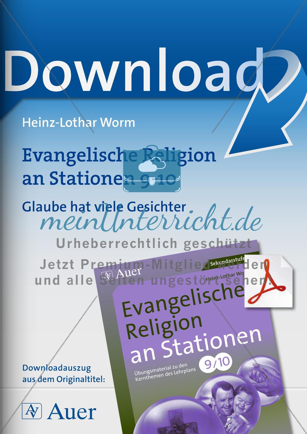Evangelische Religion an Stationen: Glaube hat viele Gesichter Preview 1