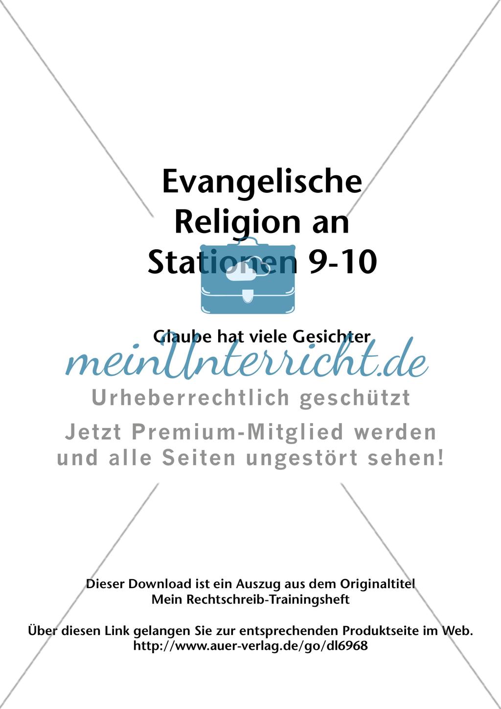 Evangelische Religion an Stationen: Glaube hat viele Gesichter Preview 2
