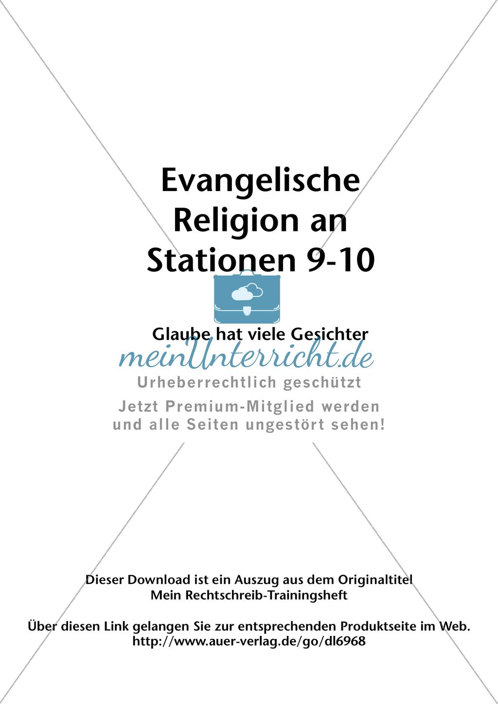 Evangelische Religion an Stationen: Glaube hat viele Gesichter Preview 2