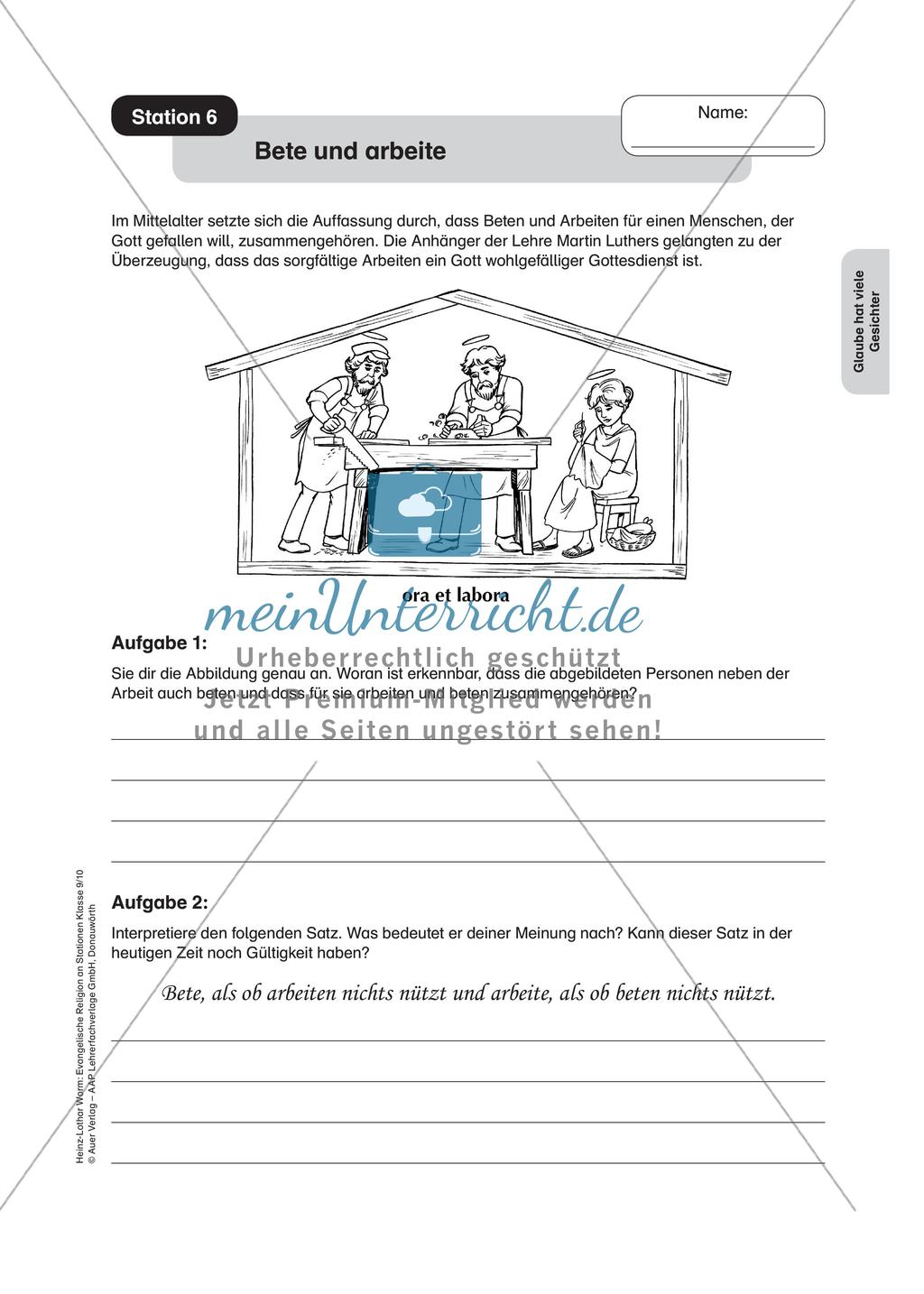 Evangelische Religion an Stationen: Glaube hat viele Gesichter Preview 8