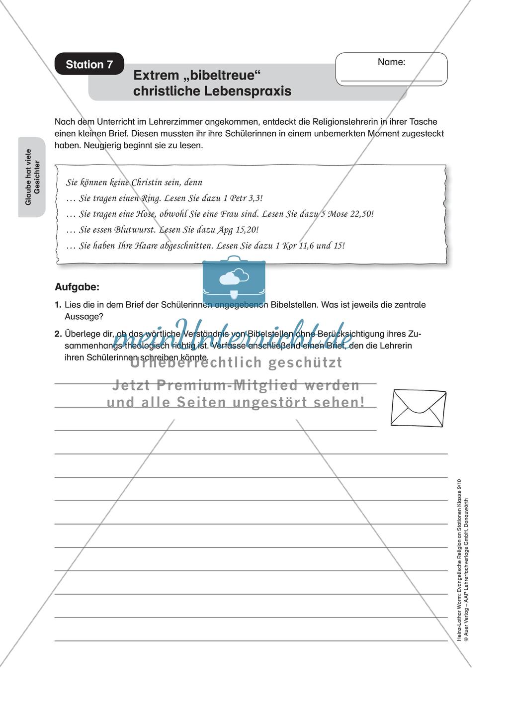 Evangelische Religion an Stationen: Glaube hat viele Gesichter Preview 9
