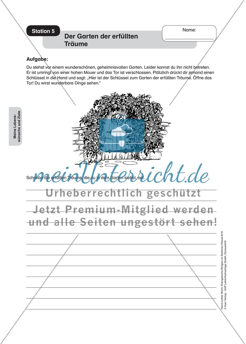 Evangelische Religion an Stationen: Lebenswünsche und Ziele Preview 7
