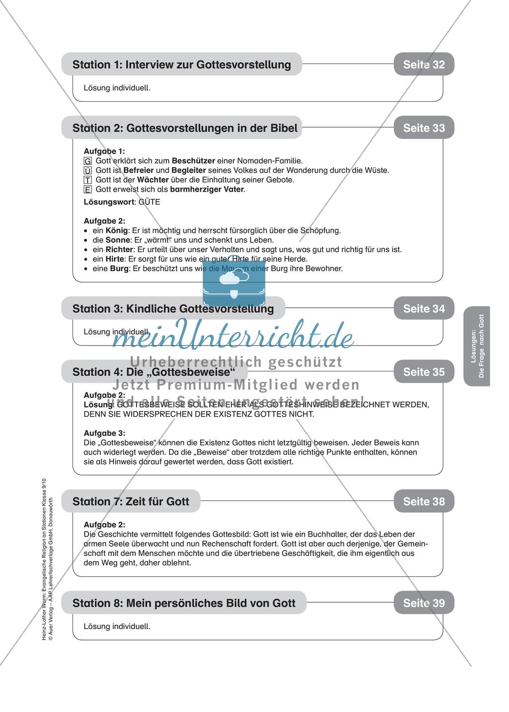 Evangelische Religion an Stationen: Frage nach Gott Preview 11