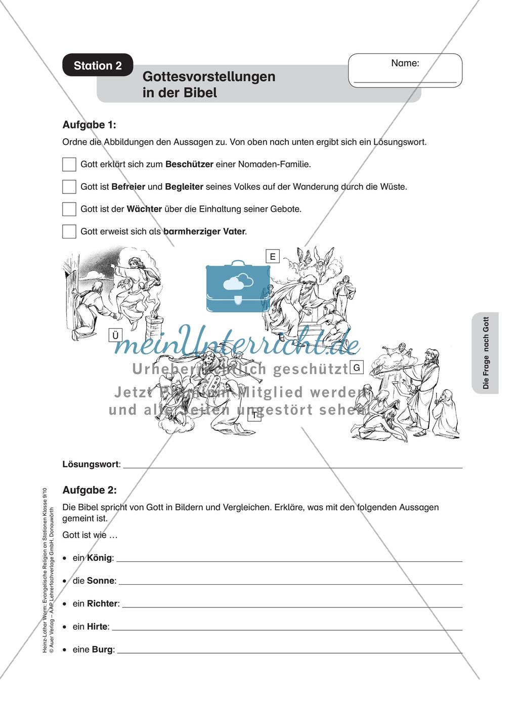 Evangelische Religion an Stationen: Frage nach Gott Preview 4