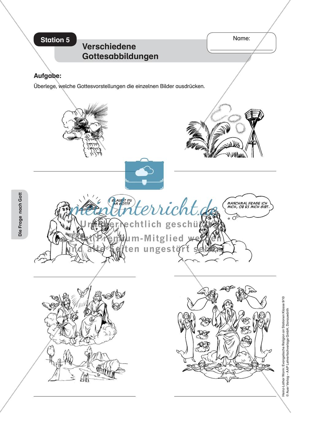 Evangelische Religion an Stationen: Frage nach Gott Preview 7