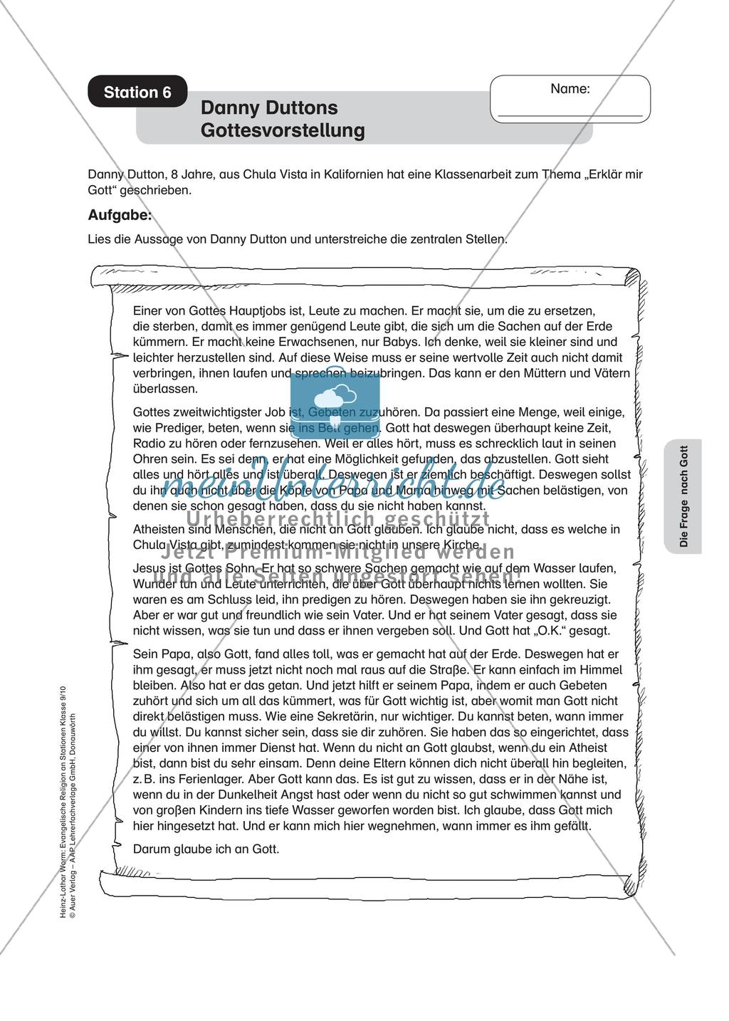 Evangelische Religion an Stationen: Frage nach Gott Preview 8