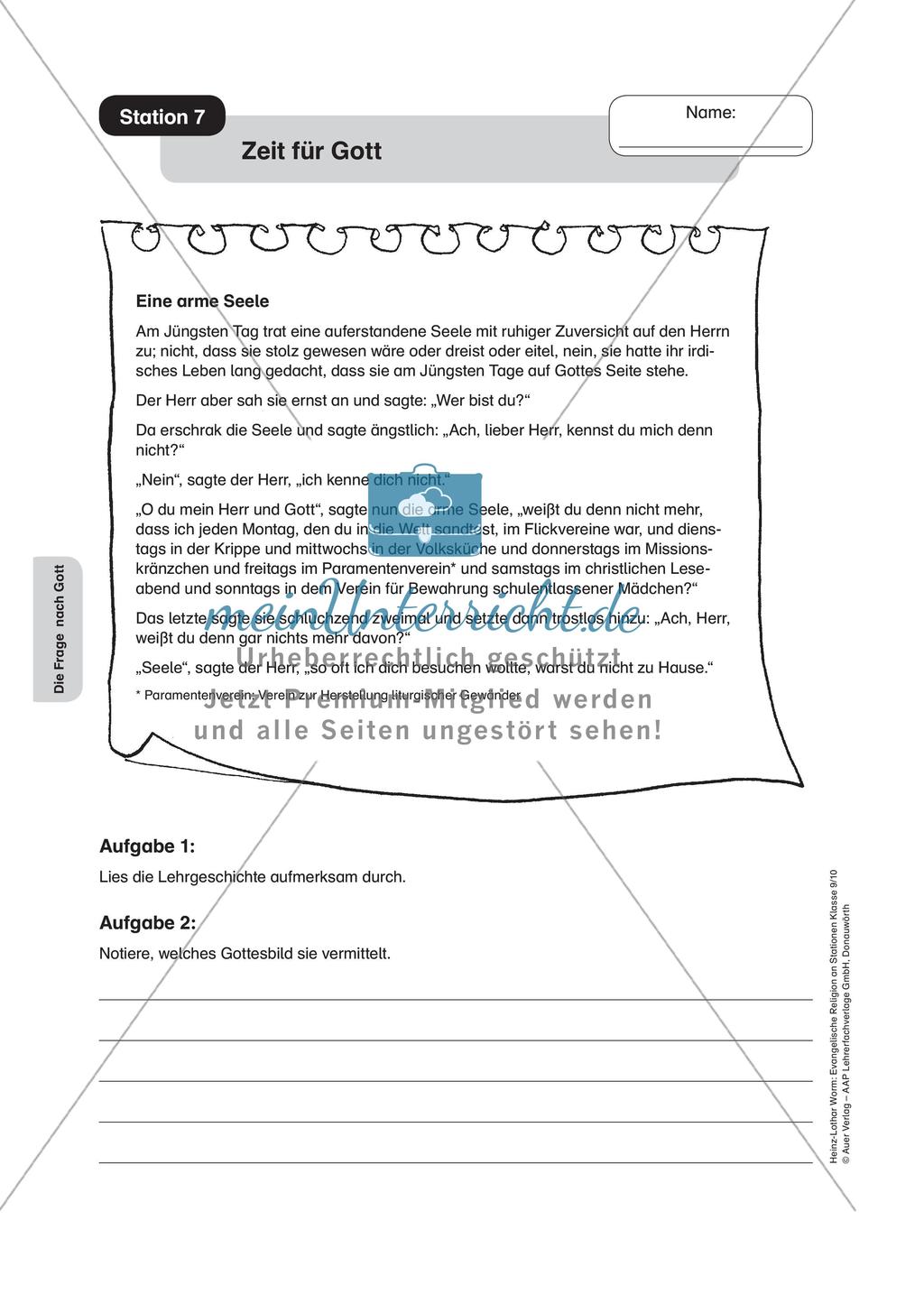 Evangelische Religion an Stationen: Frage nach Gott Preview 9