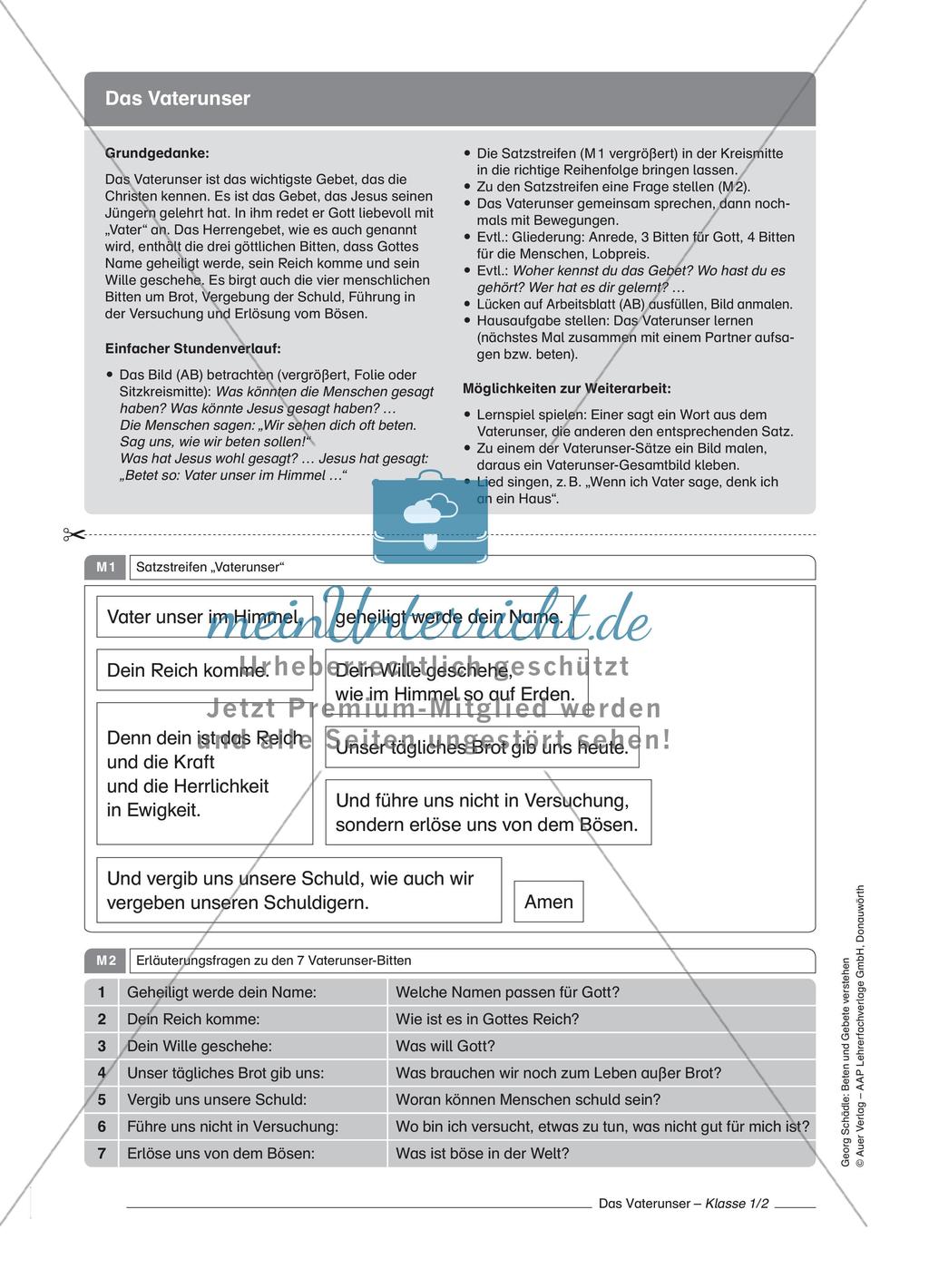 Beten und Gebete verstehen: Klasse 1/2 Preview 13