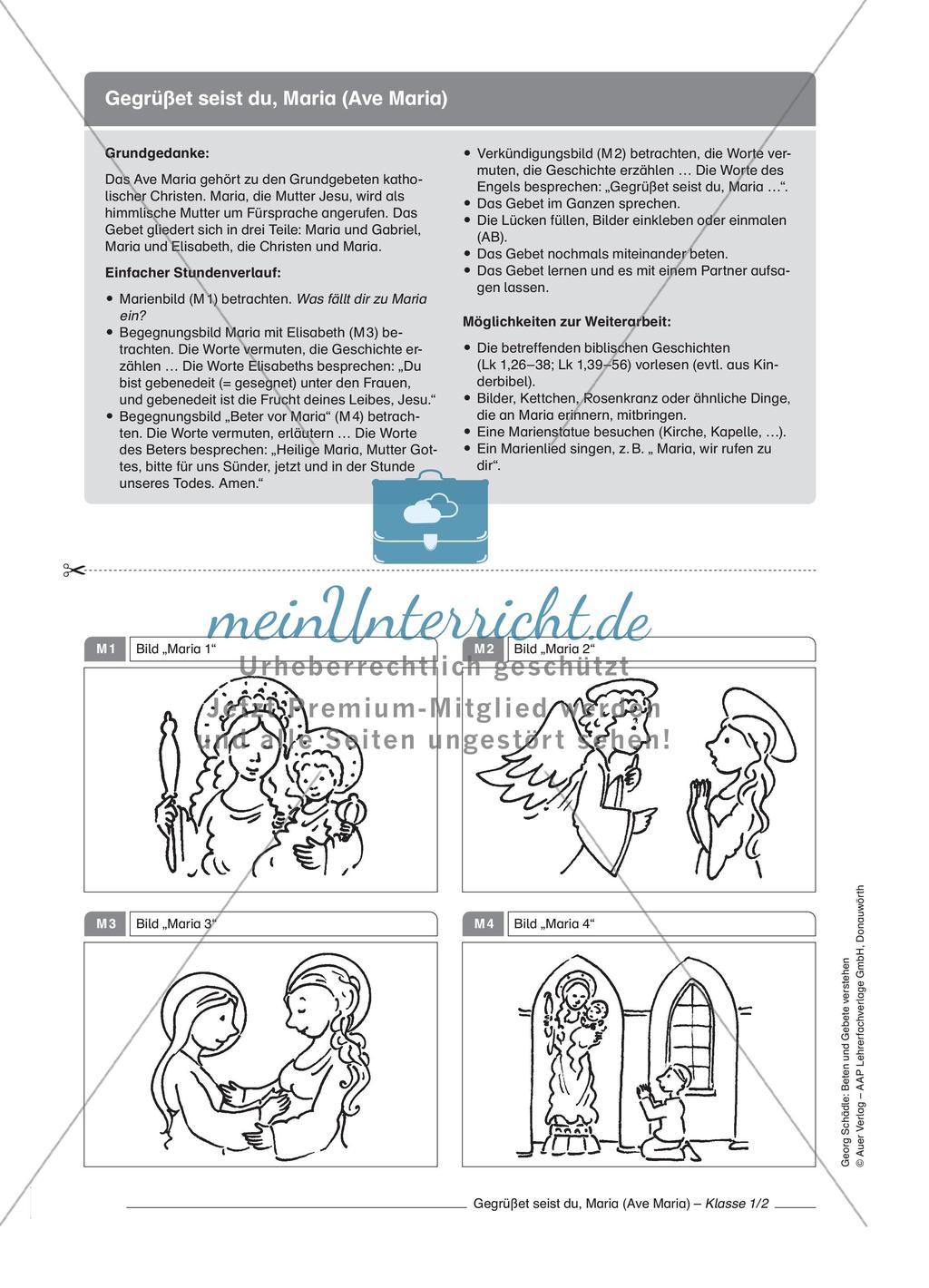 Beten und Gebete verstehen: Klasse 1/2 Preview 15