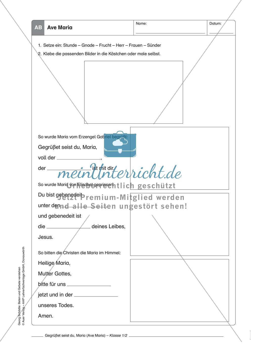 Beten und Gebete verstehen: Klasse 1/2 Preview 16