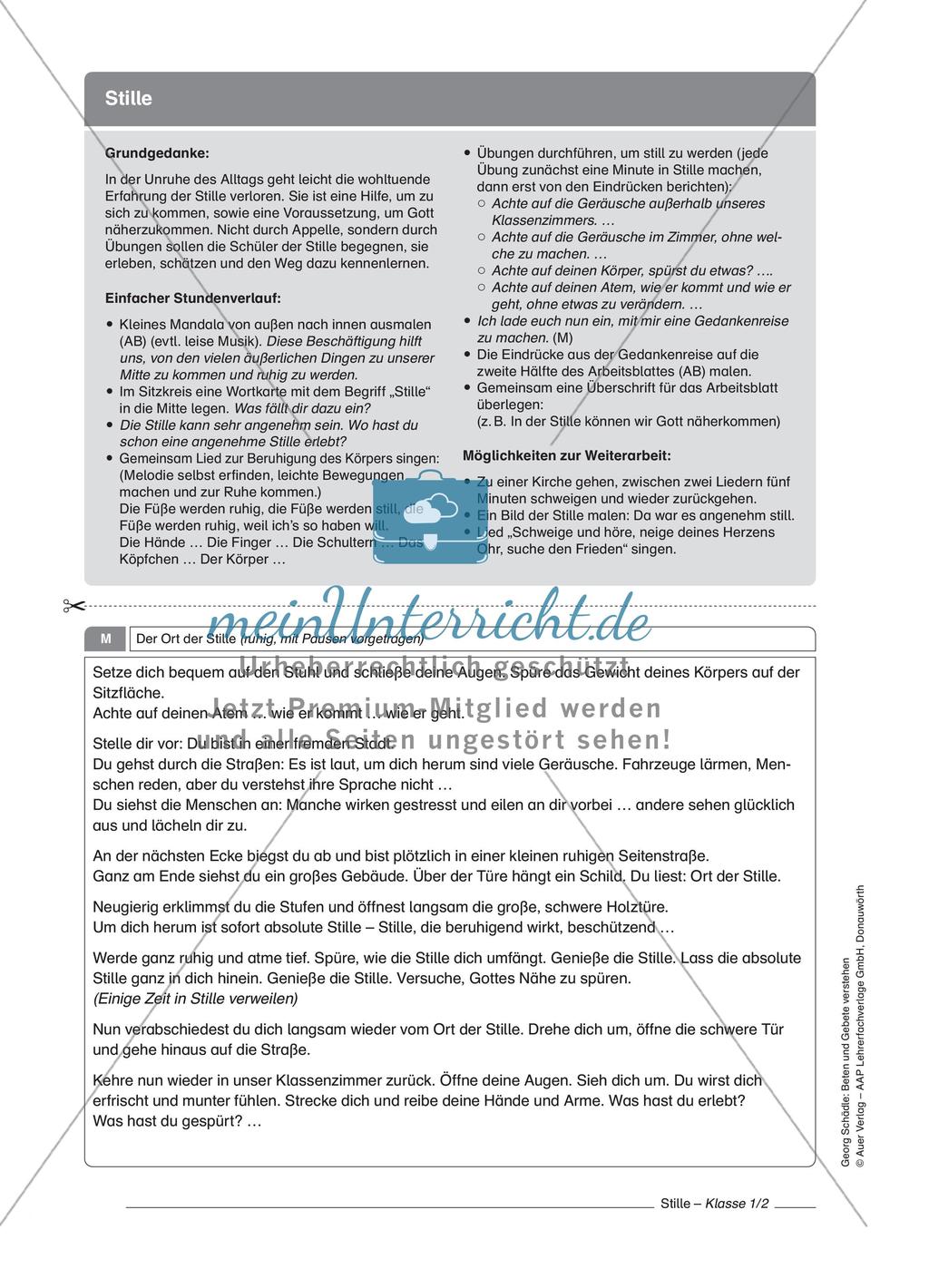 Beten und Gebete verstehen: Klasse 1/2 Preview 3