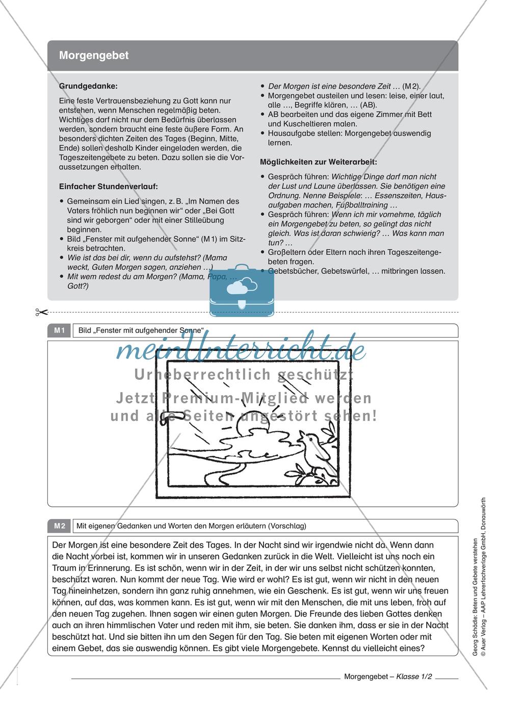 Beten und Gebete verstehen: Klasse 1/2 Preview 5