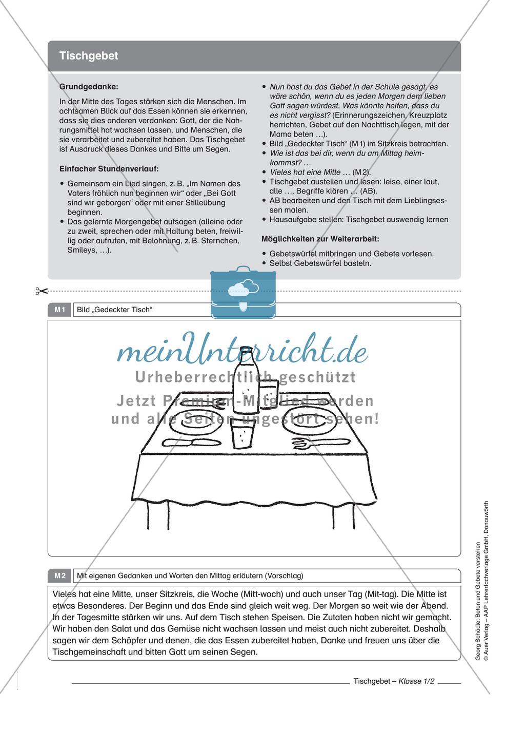 Beten und Gebete verstehen: Klasse 1/2 Preview 7