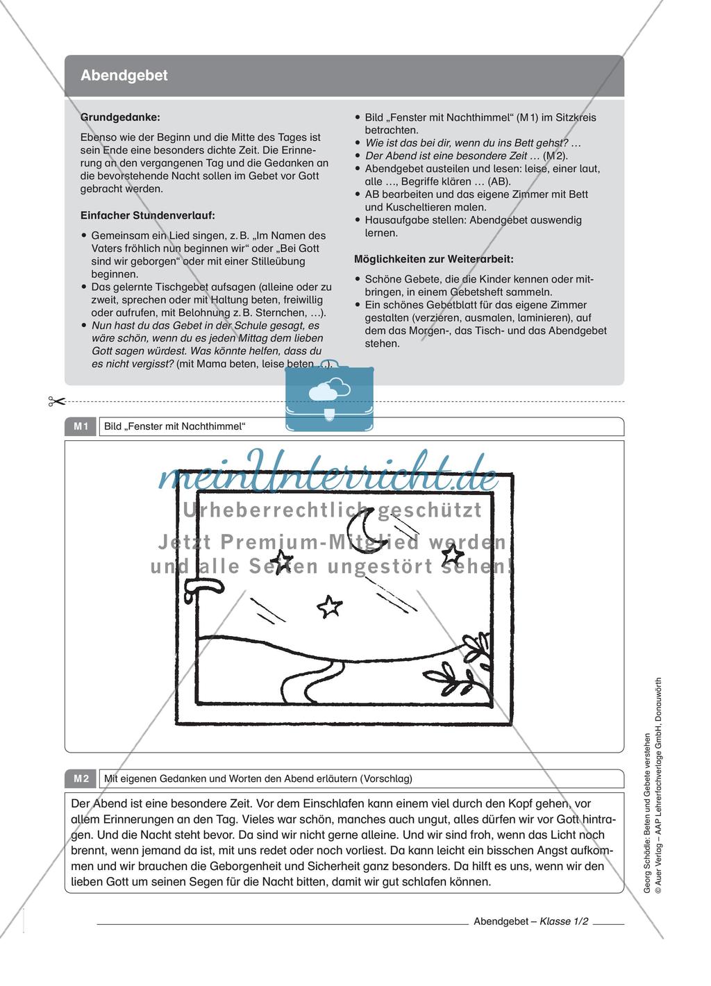 Beten und Gebete verstehen: Klasse 1/2 Preview 9