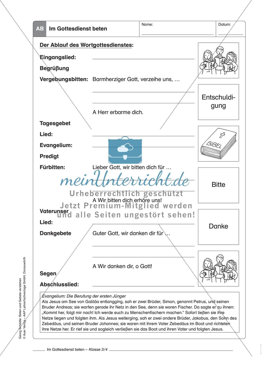 Beten und Gebete verstehen: Klasse 3/4 Preview 18