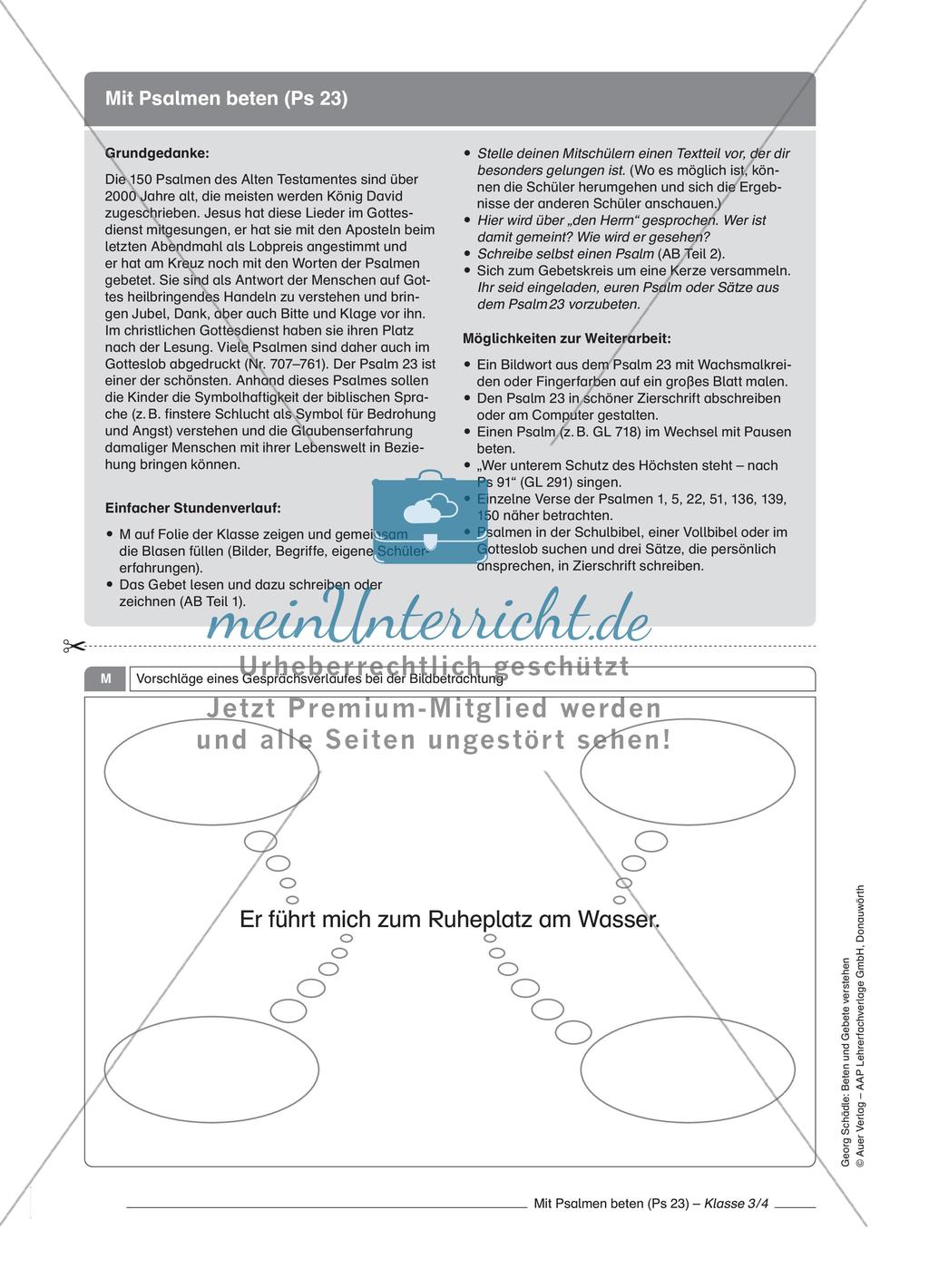 Beten und Gebete verstehen: Klasse 3/4 Preview 21