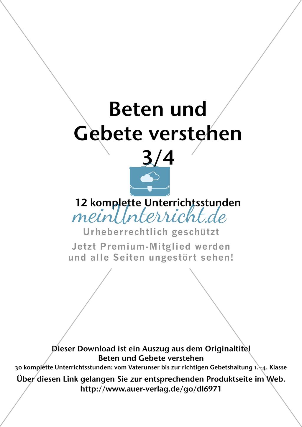 Beten und Gebete verstehen: Klasse 3/4 Preview 2