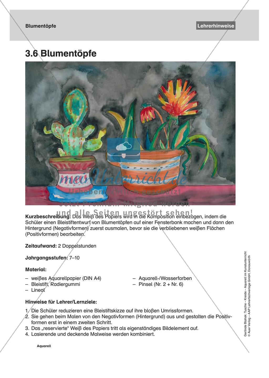 Vertiefung von Materialeinsatz: Aquarell Preview 22