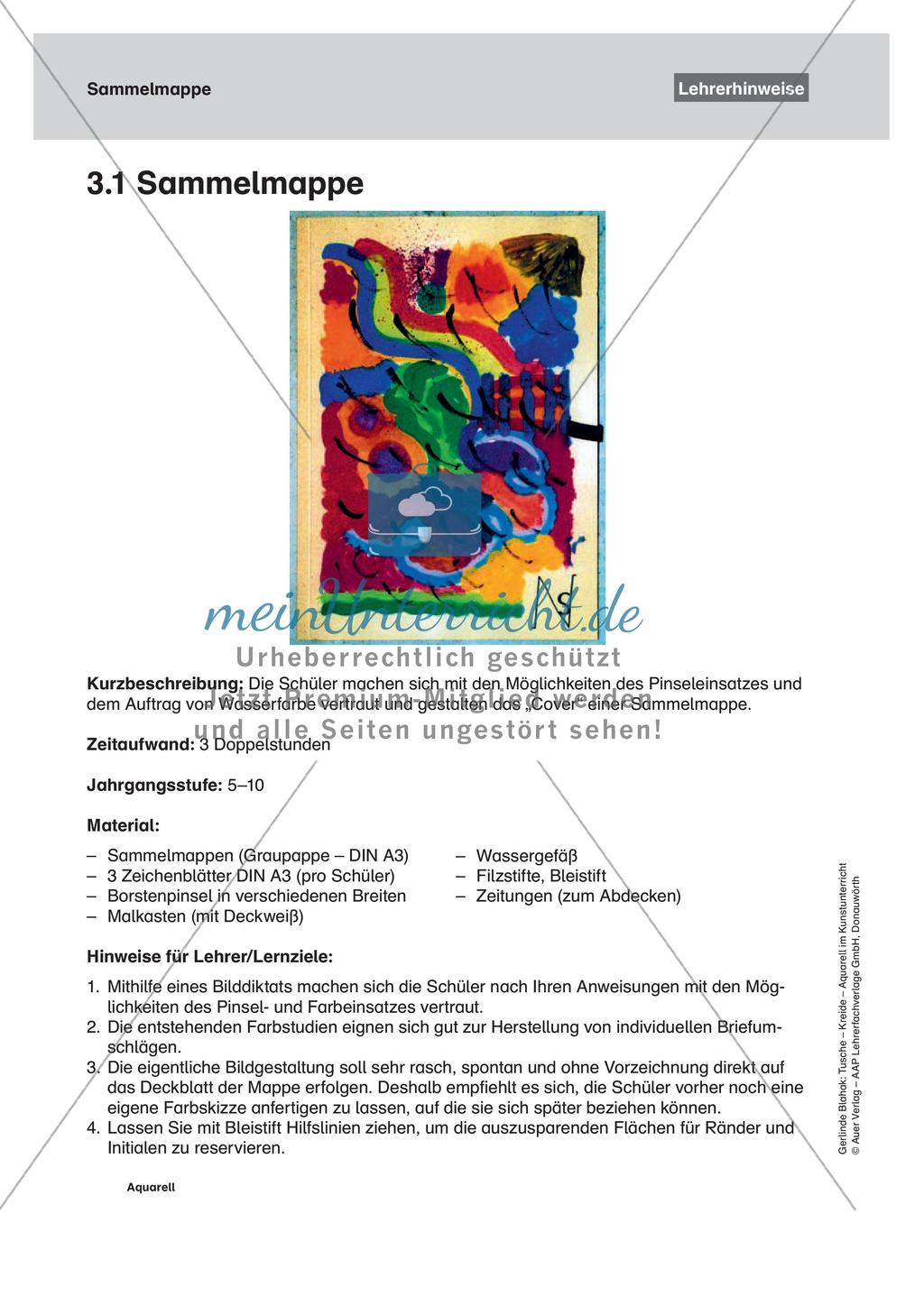 Vertiefung von Materialeinsatz: Aquarell Preview 4
