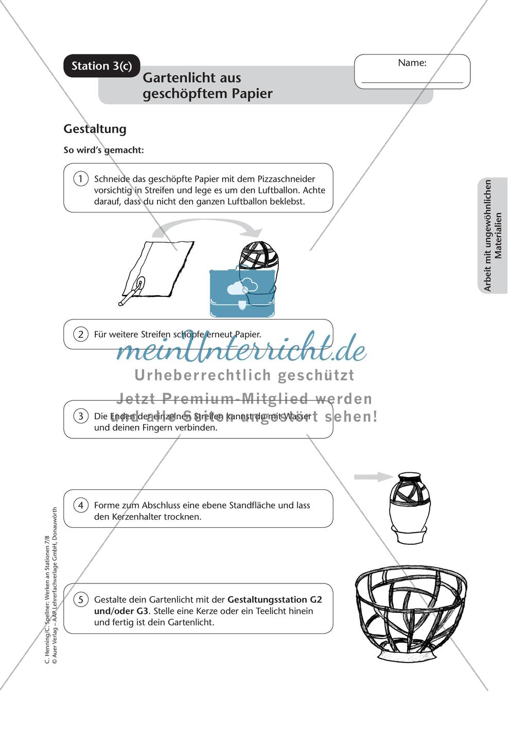 Werken an Stationen: Ungewöhnliche Materialien Preview 11