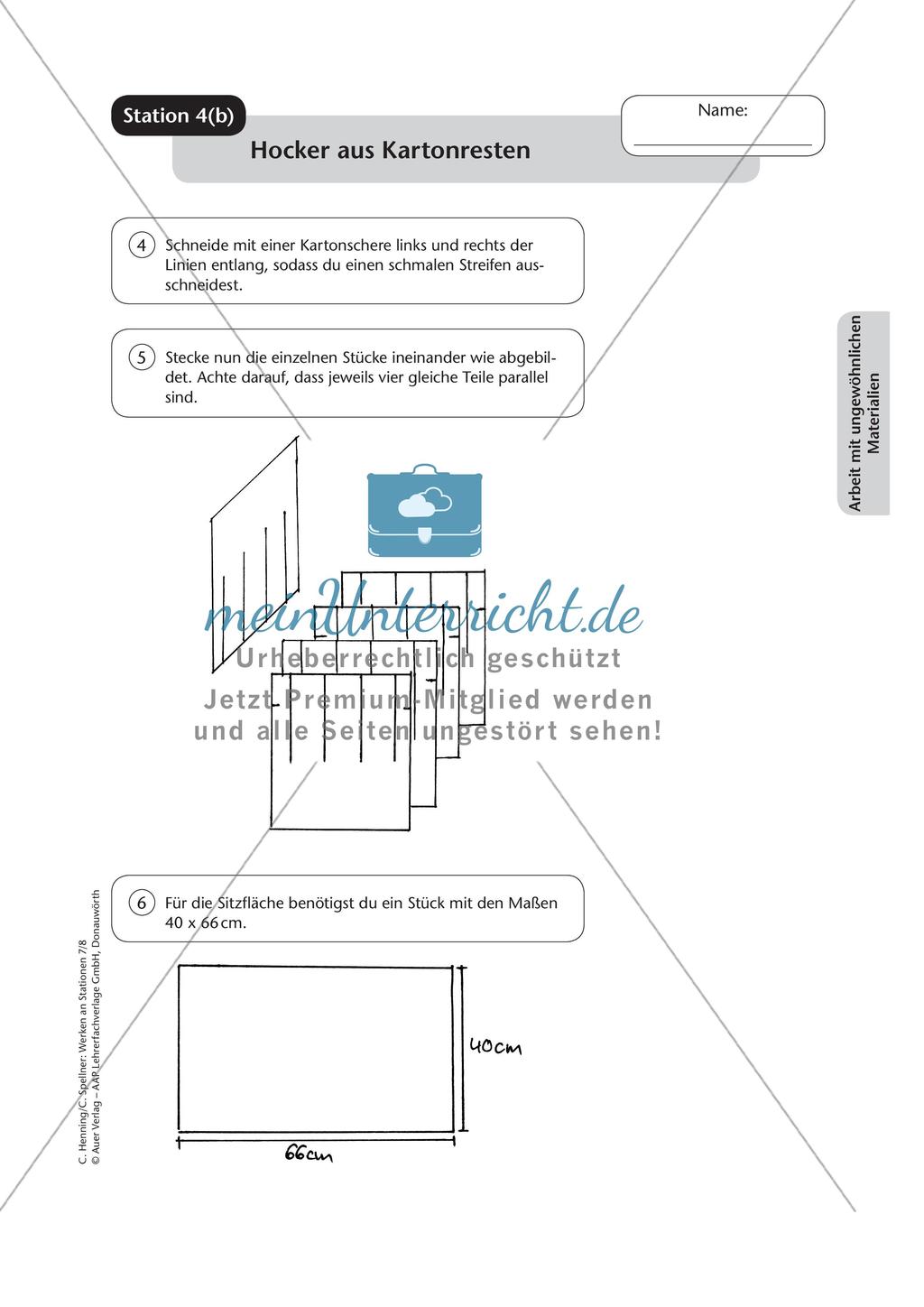 Werken an Stationen: Ungewöhnliche Materialien Preview 13